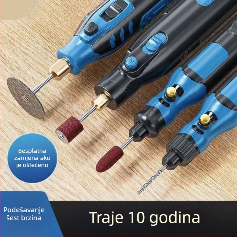 Prijenosni višenamjenski ručni električni brus za brušenje, graviranje i poliranje nefrita i kamena