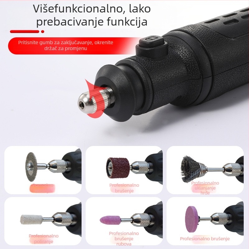 Višenamjenski alat za brušenje i graviranje nefrita – prijenosni (8V, punjiva Li-ion baterija, 5 brzina)