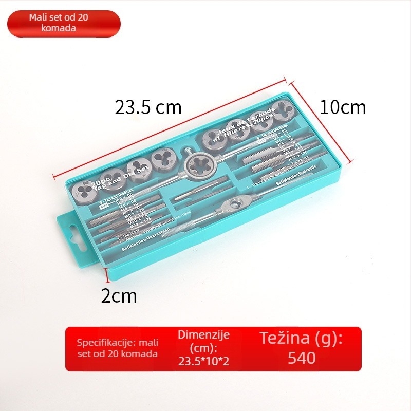 Ruiteng Hardware Set Tap and Die – Ručni Set Tap i Die, 12 Kom