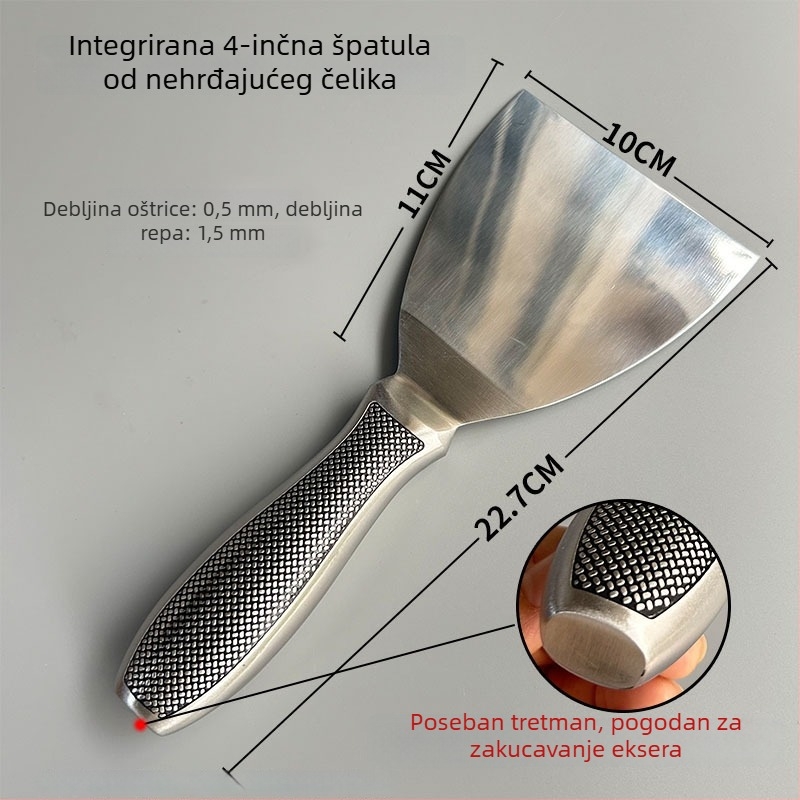 Defik integrirani nož za špachtlu od nehrđajućeg čelika, Dragon Scale dizajn, plosni tip noža, za struganje boje sa zidova