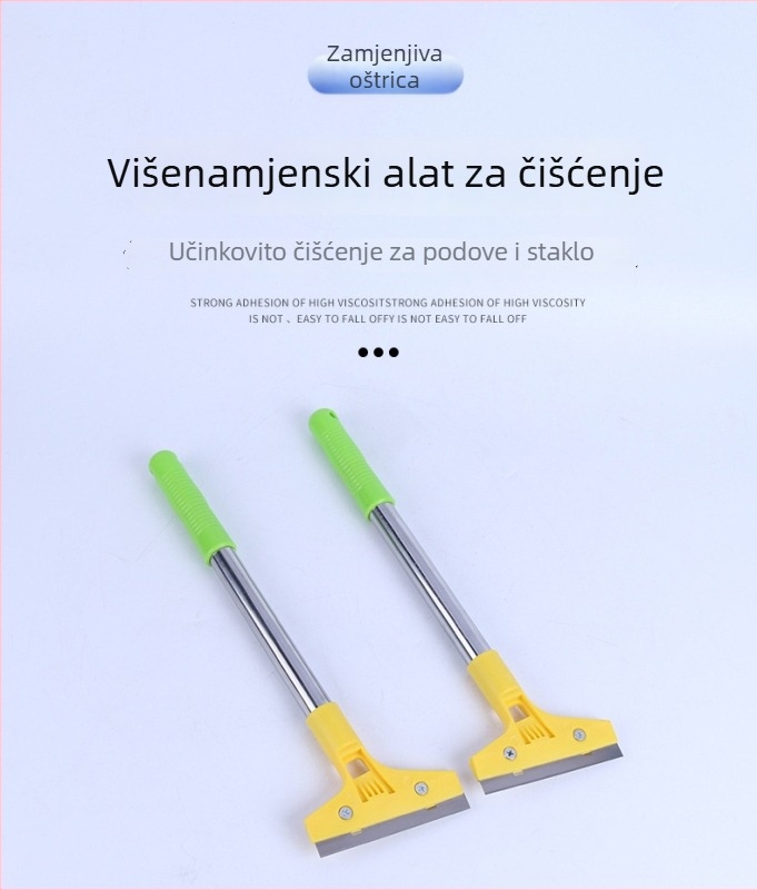 E-JHOME nehrđajući čelik – čistilna špachtla s plastičnom ručkom za uklanjanje ljepila sa stakla, pločica i zidova
