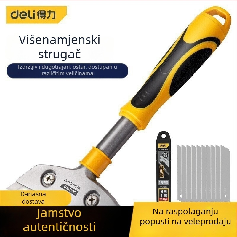 Deli set alata za čišćenje od aluminijske legure: škrapa/nož za čišćenje, ljepilo za staklo i punilo spojeva