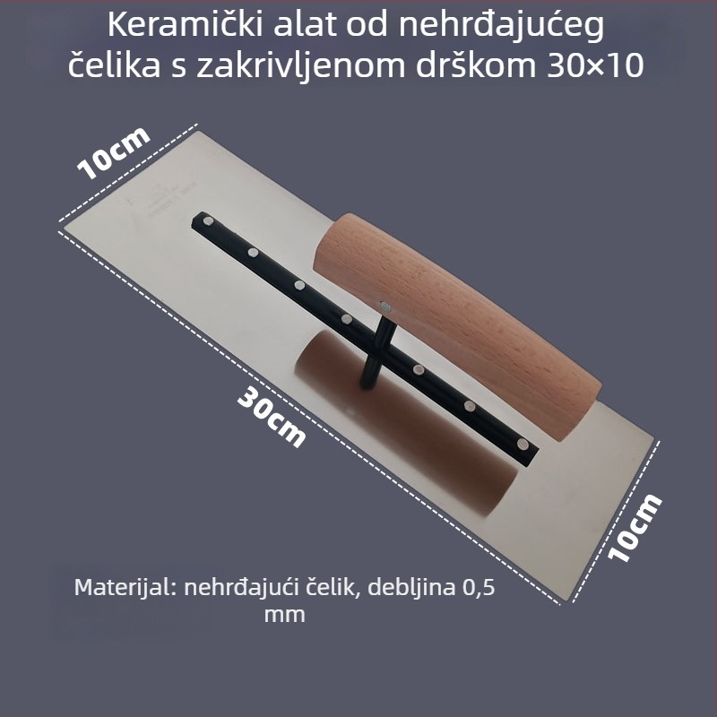 Nehrđajući čelični alat za žbukanje s zavijenom drškom — plosnati nož model Flat Knife, marka Jetta (Model: Flat Knife; Namjena: žbukanje i izolacija; Materijal: nehrđajući čelik)