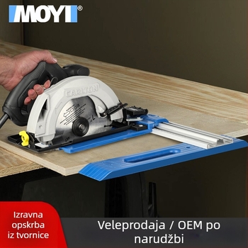 MoYi aluminijska legura sustav tračnica za električnu kružnu pilu: klizna fiksna tračnica, fiksni rezni nosač, stolarna potpora