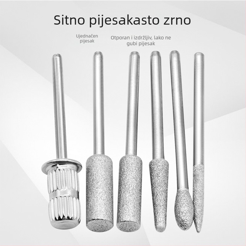 Set polirnih glava za manikuru s brusnim prstenovima, pribor za električni manikir/grinder, marka Record Work, model Other, za druge primjene