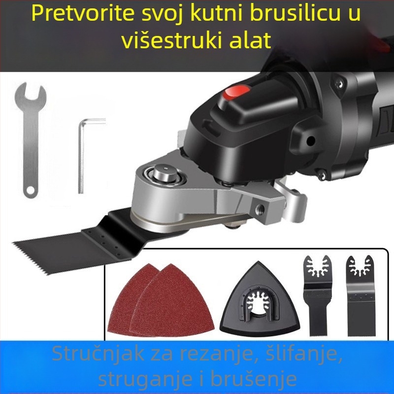 Kutna brusilica — sveobuhvatni alat za obradu drveta, višenamjenski električni brus s glavom za konverziju i električno dlijeto