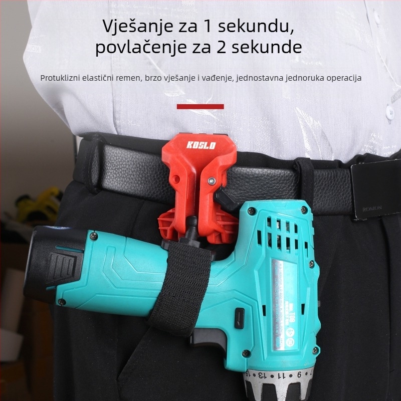 Remen za elektrikare s dvostrukim zatvaračem i brzim oslobađanjem, prijenosni držač alata na struku, ABS materijal
