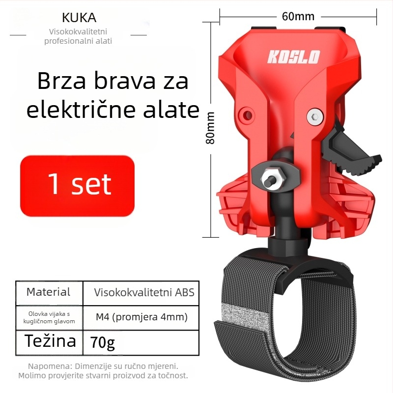 Remen za elektrikare s dvostrukim zatvaračem i brzim oslobađanjem, prijenosni držač alata na struku, ABS materijal