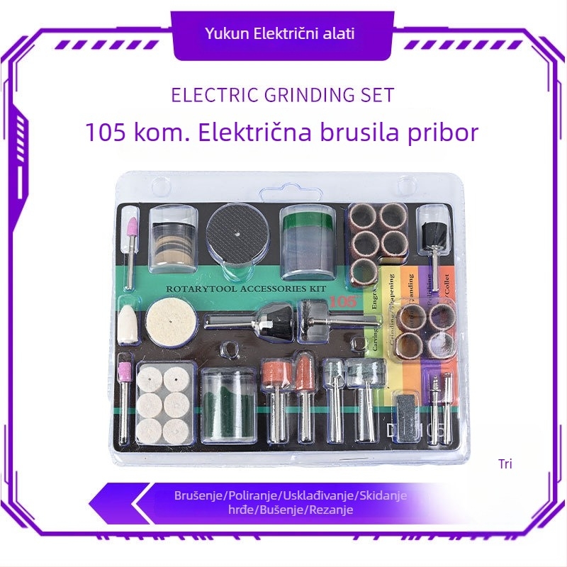 Set za poliranje i brušenje 105P Hao xing — metalni i plastični dodaci