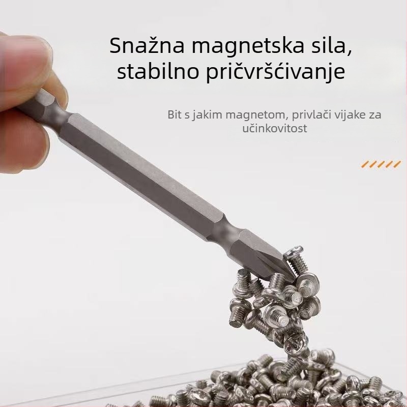 Set bitova za odvijač: dvostruke glave ravni i Phillips, magnetski, ultra tvrdi, dvostruki kraj za električnu bušilicu