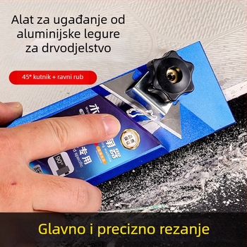 Enjoy Alat za rubova – V-oblik, aluminijski spoj, 45° kut, prerada drva, ručni alat