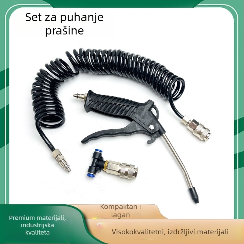 Set pneumatskog pištolj za puhanje prašine u europskom stilu s spiralnim cijevima i dodacima