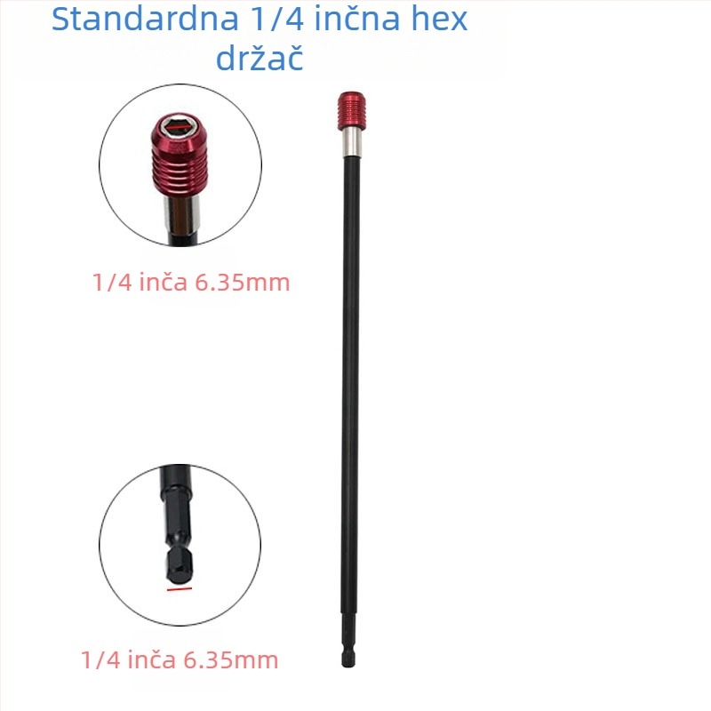 Šesterokutna produžna šipka s brzim otpuštanjem i samozaključnim adapterom, od legure, 1/4" šesterokutni spoj za električnu bušilicu