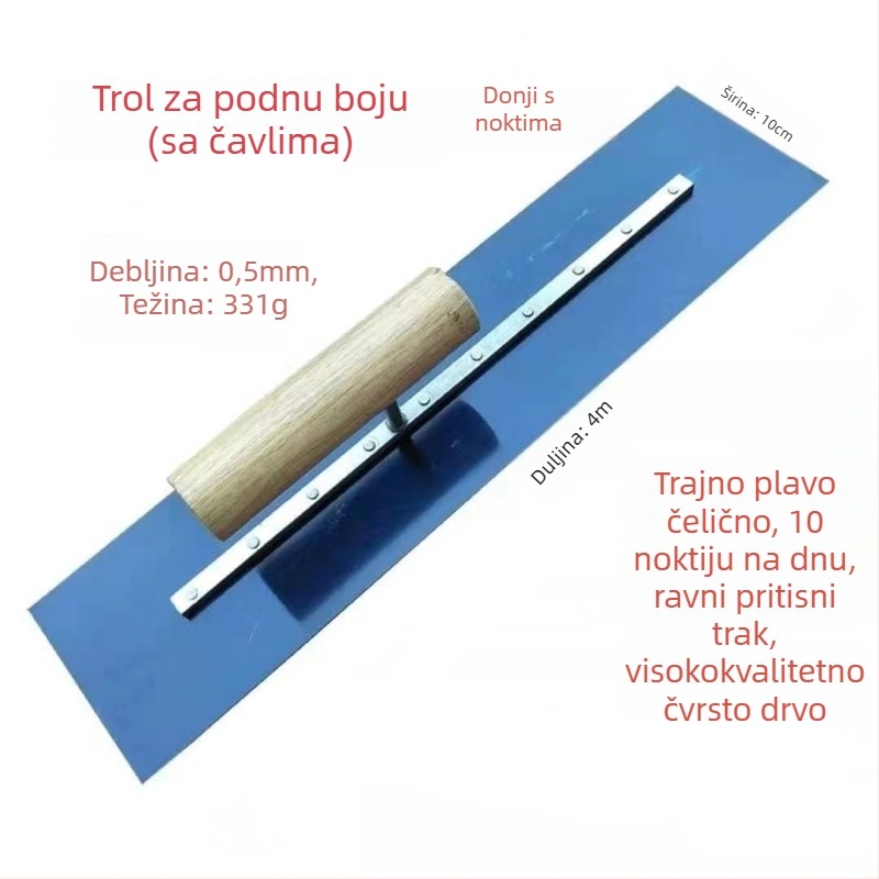 Alat za špachtanje i uklanjanje morta s imitacijom porculana i špatulom od diatomita — duljina 300–400 mm, debljina 0.5 mm, marka Jinyu