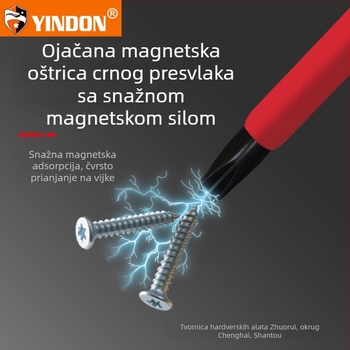 Industrijski razred magnetski izolirani odvijač set s križnim i ravnim glavama, 1000V visokog napona, karbonska čelika
