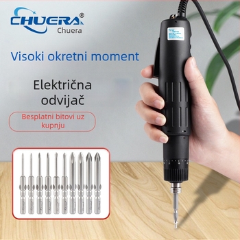 Električna odvijač s bezčetkastim motorom, 220V, priključna, naprijed-nazad, više brzina, brzo zamjenjivo čahura