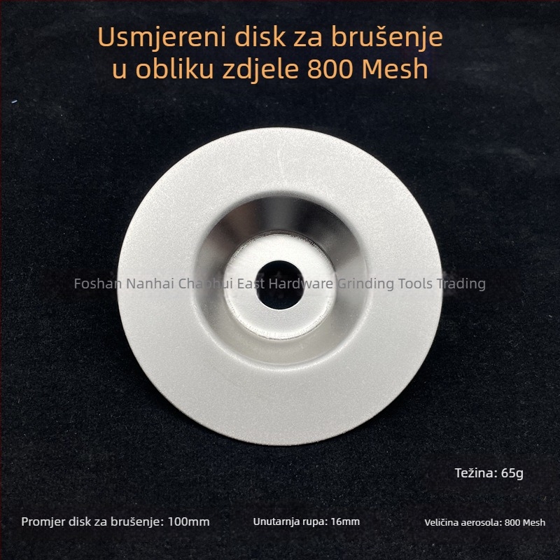 Dijamantni brusni kotač, u obliku zdjele, zrnatost 400/1000, za kutnu brusilicu, elektroplatirano