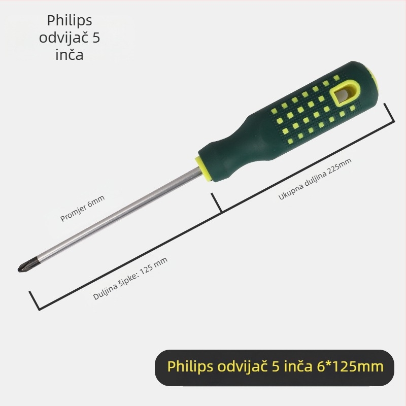 Yu shun set odvijača s Phillips, ravnim, trokutastim, U-oblikom i vrhom s cvjetnom glavom; karbonska čelika, 0,1 kg; 360 komada