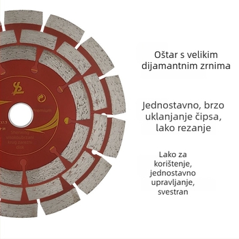 Diamantski disk za rezanje kamena, suho rezanje, sinterirani dijamantni vezivi, težina 0.3