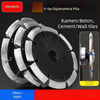 Huiyan V-oblikovani debeli rezni disk za kamen, za kutnu brusilicu