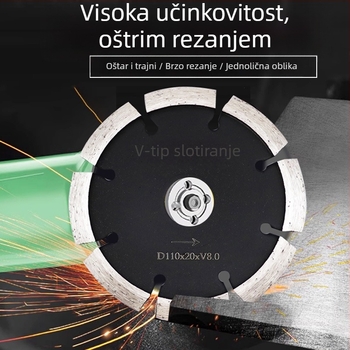Huiyan V-oblikovani debeli rezni disk za kamen, za kutnu brusilicu