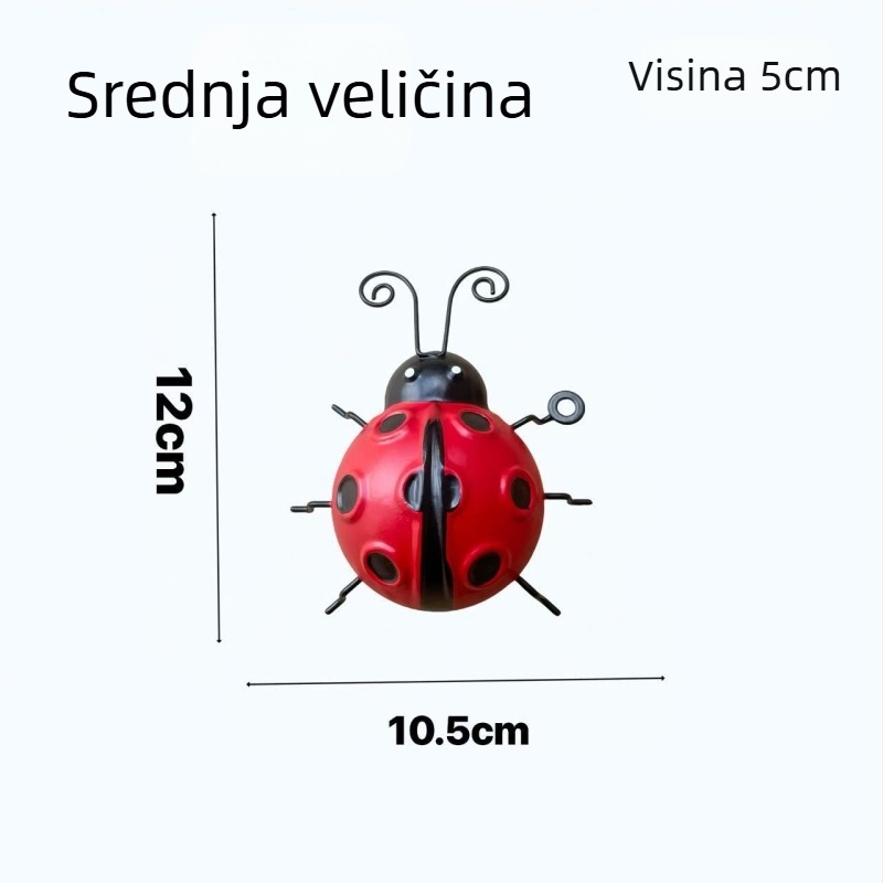 Željezni ukras s motivom bubamare – stolni i zidni, pastoralni stil, metal (Typc-202479)