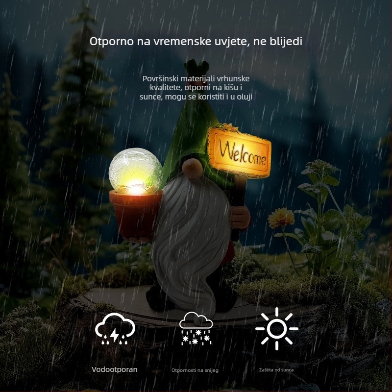 Vrtna svjetleća figura od smole May Hong – dekorativni komad od smole, kategorija Resin Crafts, pakiranje: obična