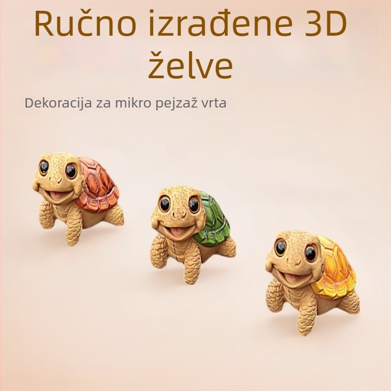 Smoleni bonsai Kornjače za vrt — pastoralni stil, mini krajolik, kartonsko pakiranje