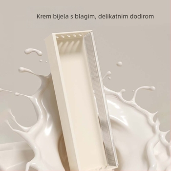 Zidni stalak za kuhinjske začine, bez bušenja, s pravokutnim dizajnom, prostor za nože, štapiće i začine