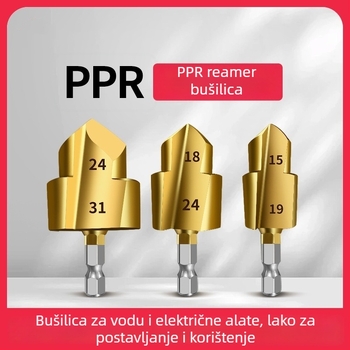 PPR vodovodni vrtl s vrhom, bušilica za plastične cijevi, alat za proširivanje otvora za vodoinstalatera i električara