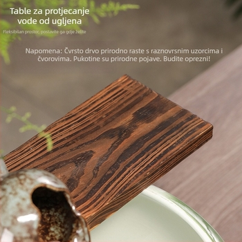 Drveni akvarij s kineskim stilom, polirana drvena površina, izrada polu-ručna i polu-mehanička, DIY dekoracija za dvorište