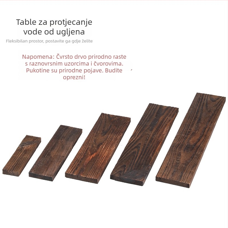 Drveni akvarij s kineskim stilom, polirana drvena površina, izrada polu-ručna i polu-mehanička, DIY dekoracija za dvorište