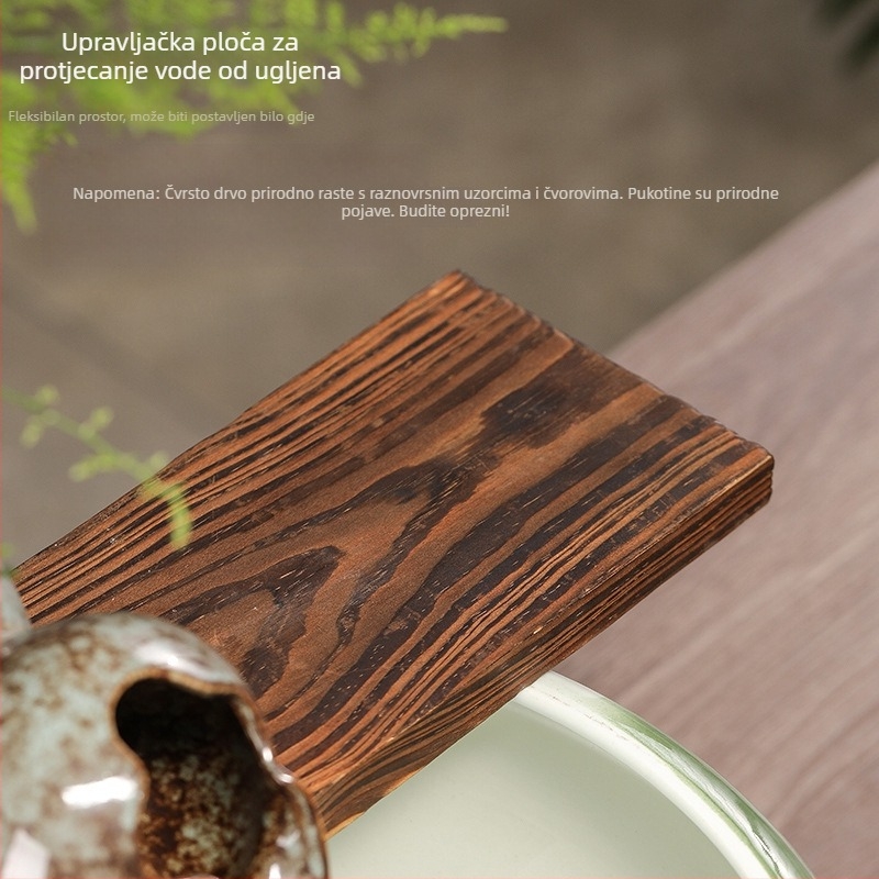 Drveni akvarij s kineskim stilom, polirana drvena površina, izrada polu-ručna i polu-mehanička, DIY dekoracija za dvorište