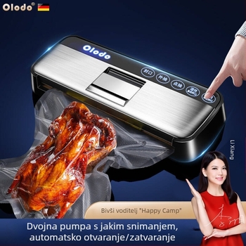 Orado Kućna vakuumska zatvaračka s dvostrukom pumpom, visoka usisna snaga, automatsko zapečaćivanje pakiranja hrane