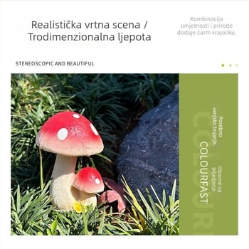 Gljiva od smole za vanjsku baštu – dizajn nadahnut biljkama, pastoralni stil, ručni rad od smole