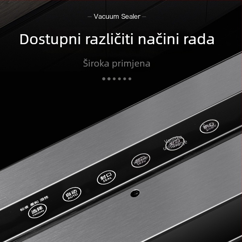 Vakuumski aparat za pakiranje hrane, ABS kućište, 110W, 220V, Model 01, Kapacitet preko 2000 mL