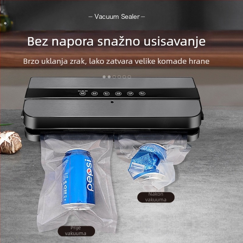 Vakuumski aparat za pakiranje hrane, ABS kućište, 110W, 220V, Model 01, Kapacitet preko 2000 mL