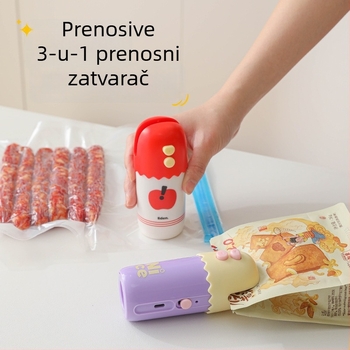 Tri ujedinjena prenosna vakuumska mašinca za kućno pakiranje hrane — Marka: Yili, Model: YL021, Pakiranje: 100 kom./kutija, Stil: Moderan minimalistički