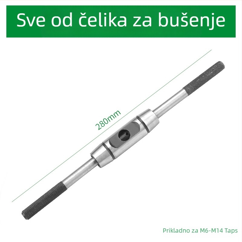 Ključ za navoj s hrapovim mehanizmom, sve konstrukcije, podesiva, kromirana, 45# čelik, ravna ručka