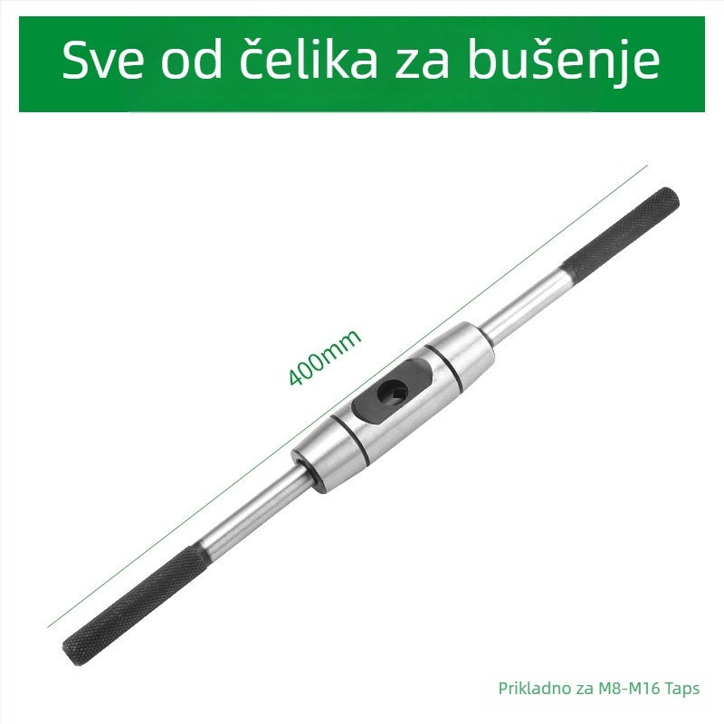 Ključ za navoj s hrapovim mehanizmom, sve konstrukcije, podesiva, kromirana, 45# čelik, ravna ručka