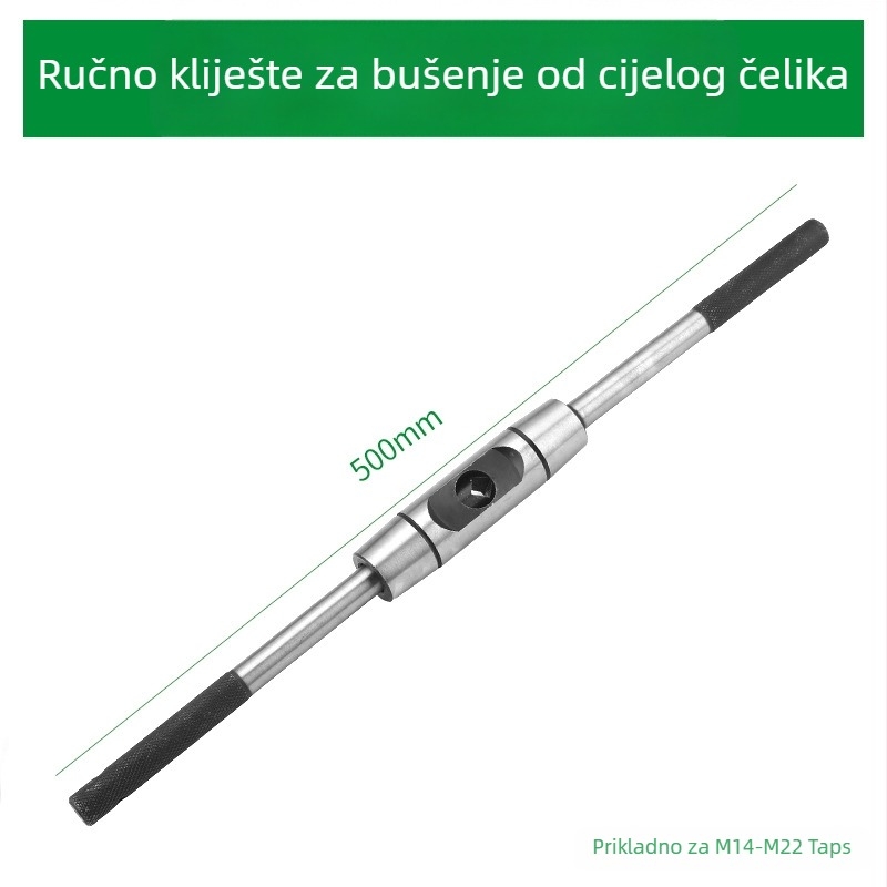 Ključ za navoj s hrapovim mehanizmom, sve konstrukcije, podesiva, kromirana, 45# čelik, ravna ručka