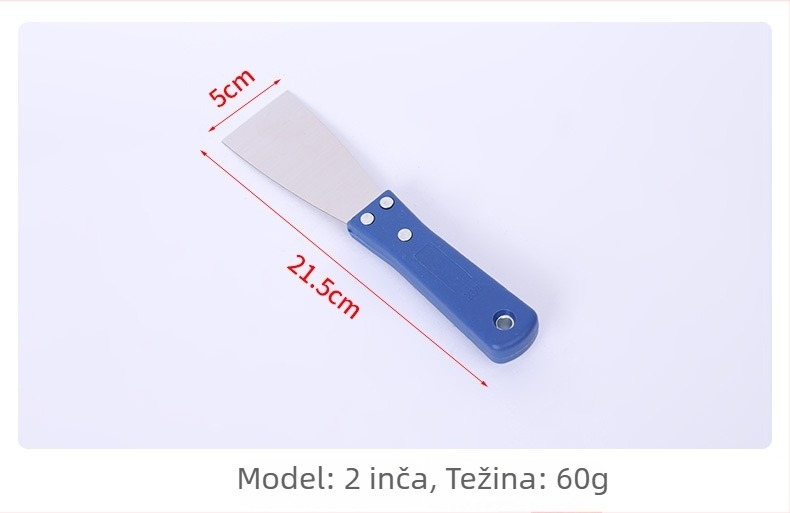 Špachtla za malter s nehrđajućim čeličnim listom i ručkom, Meng Chunlei, za zidove