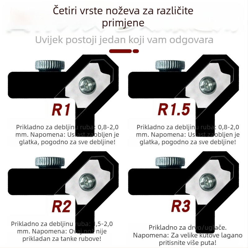 Bodu ručni alat za rubove s lukom za drvo - ručna glodalica, alat za zaobljenje rubova