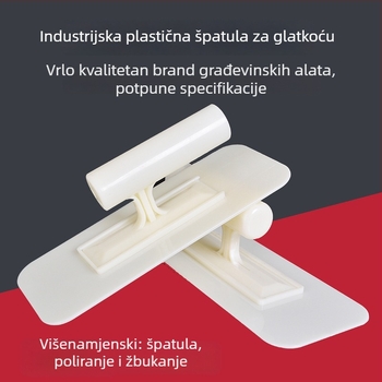 Plastična spatula za dekorativnu diatomitnu žbuku – alat za izravnavanje zidova; Brend Hengdi, Model 1104; Baza od nehrđajućeg čelika; Drška od plastike; Namjena: dekoracija