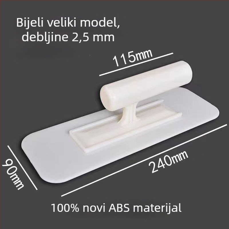 Plastična spatula za dekorativnu diatomitnu žbuku – alat za izravnavanje zidova; Brend Hengdi, Model 1104; Baza od nehrđajućeg čelika; Drška od plastike; Namjena: dekoracija