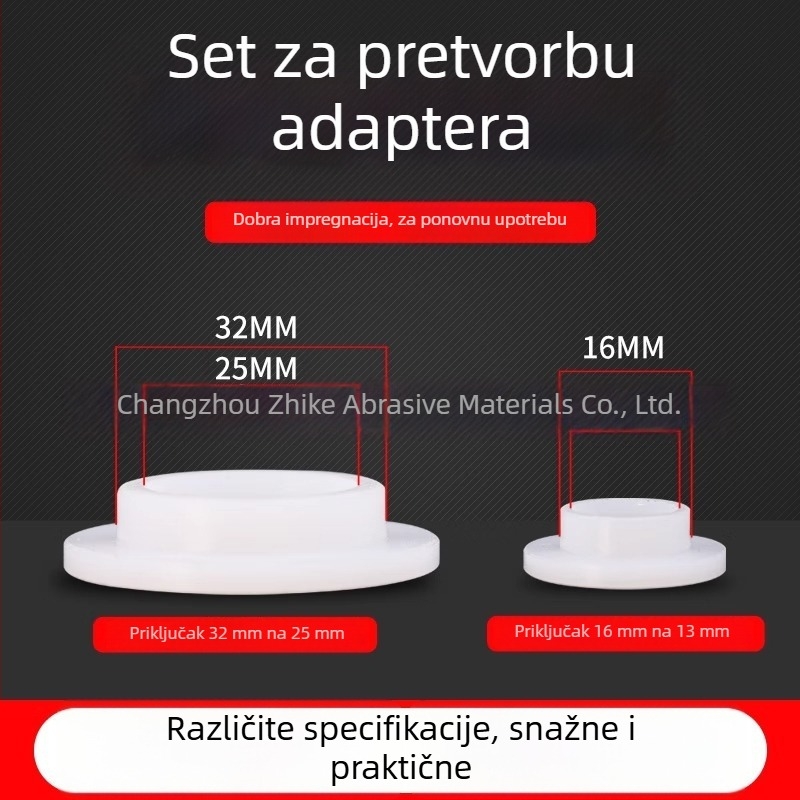 Adapter za frezu s dijamantnim unutarnjim kućištem, redukcijski umetak i podloška za otvore