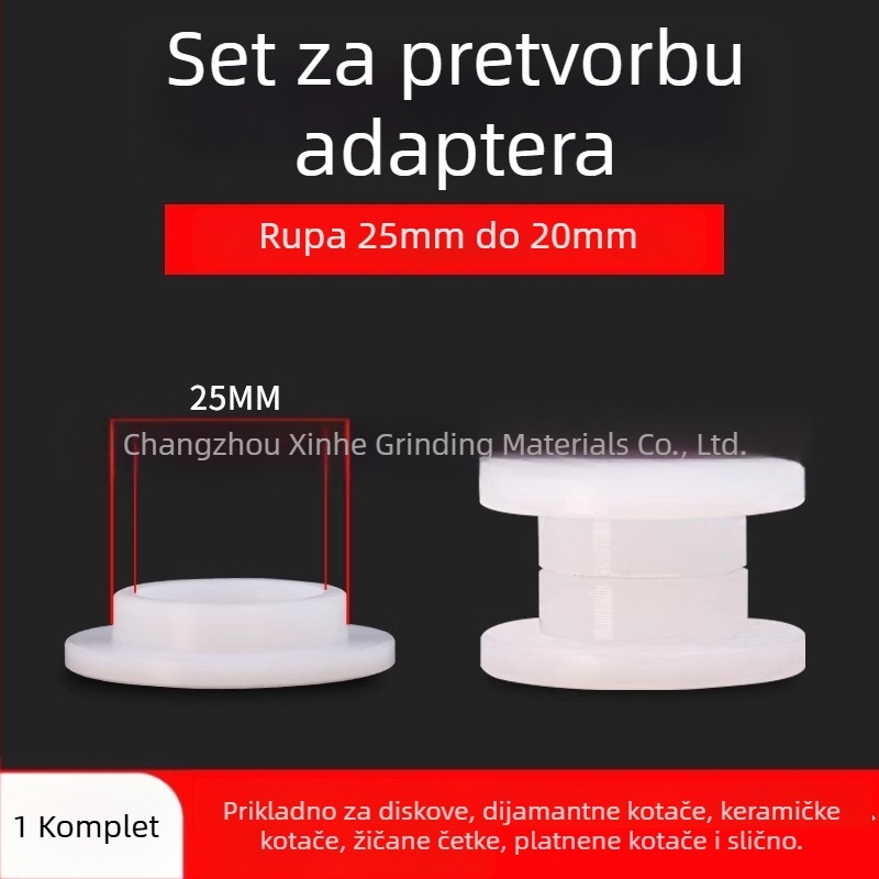 Adapter za frezu s dijamantnim unutarnjim kućištem, redukcijski umetak i podloška za otvore