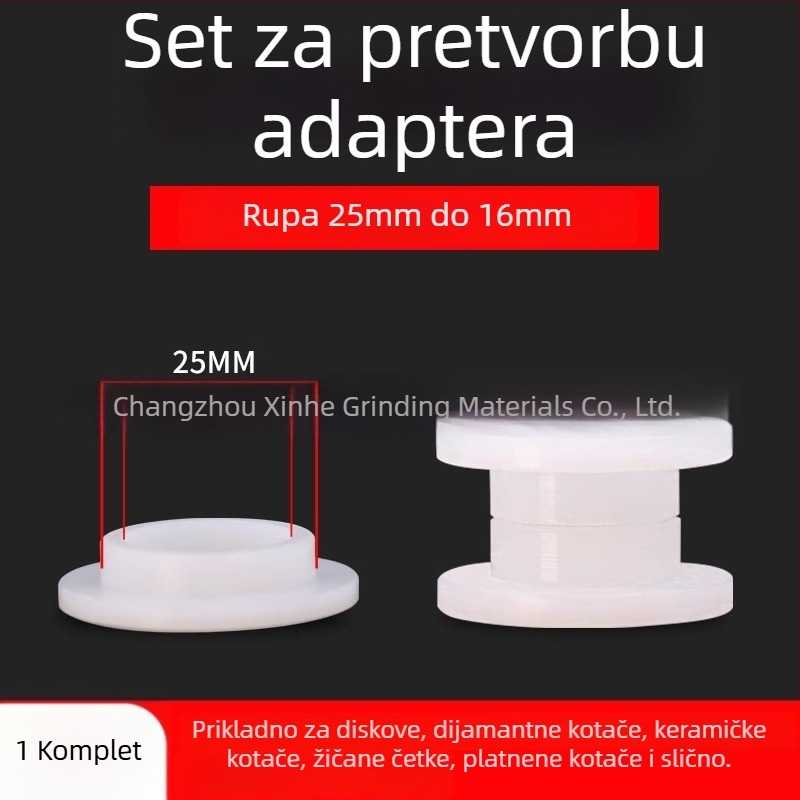 Adapter za frezu s dijamantnim unutarnjim kućištem, redukcijski umetak i podloška za otvore