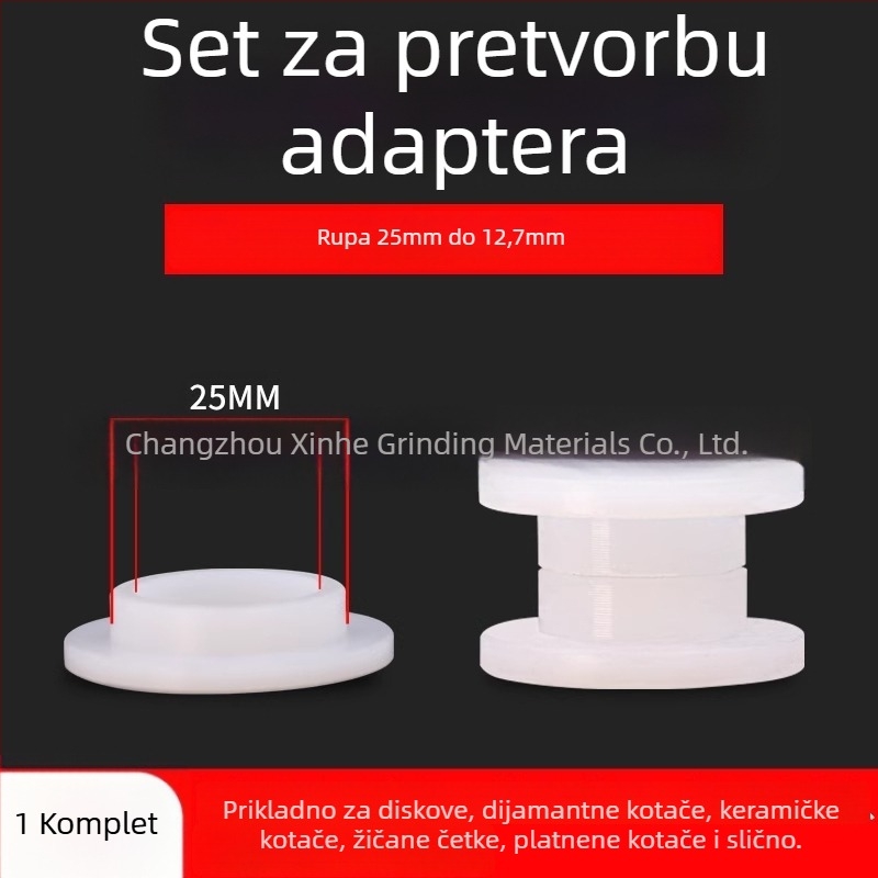 Adapter za frezu s dijamantnim unutarnjim kućištem, redukcijski umetak i podloška za otvore