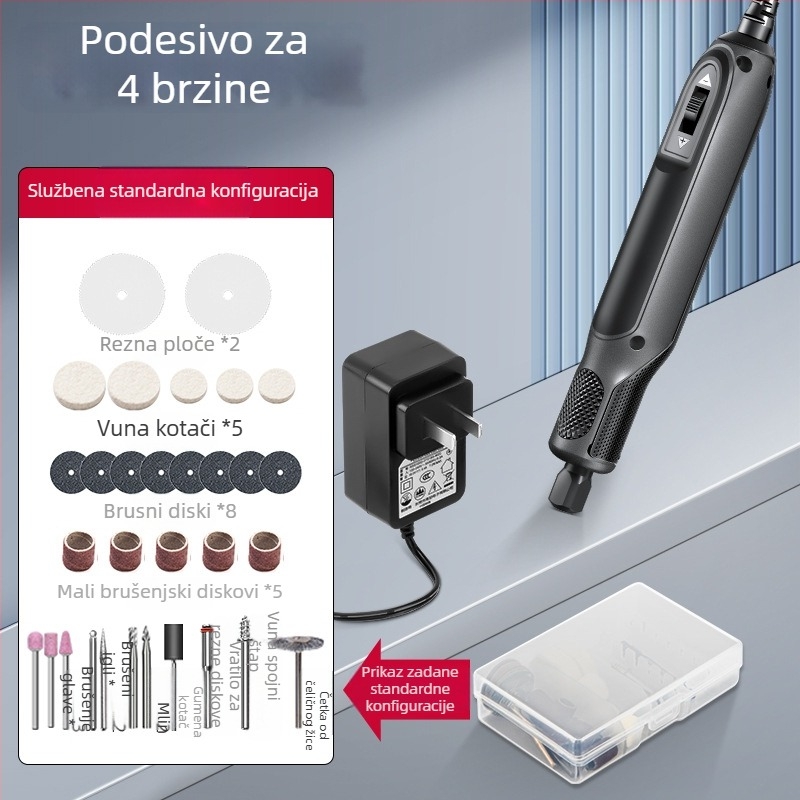 Deli električna brusilica – ručni alat za rezbarenje drva i nefrita, napajanje iz mreže, 110-240V, kabel duljine 1,5 m, 0,2 kg